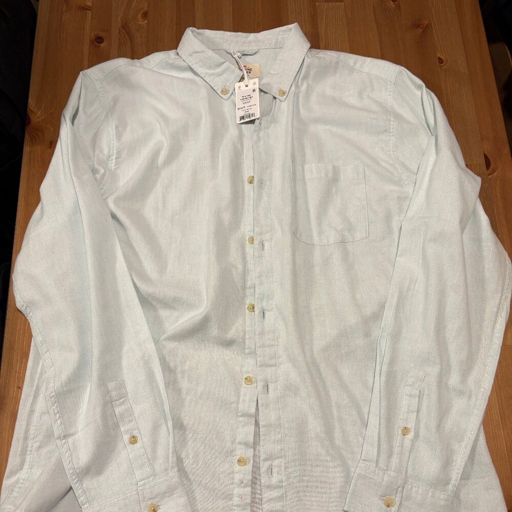 Marine Layer California Oxford Button Up Shirt Skylight NWT